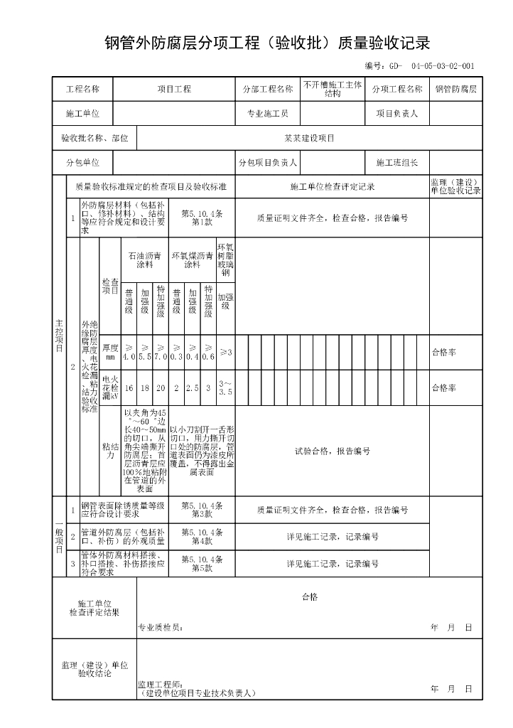 贵州省市政给水排水管道工程定向钻资料表格_第10页