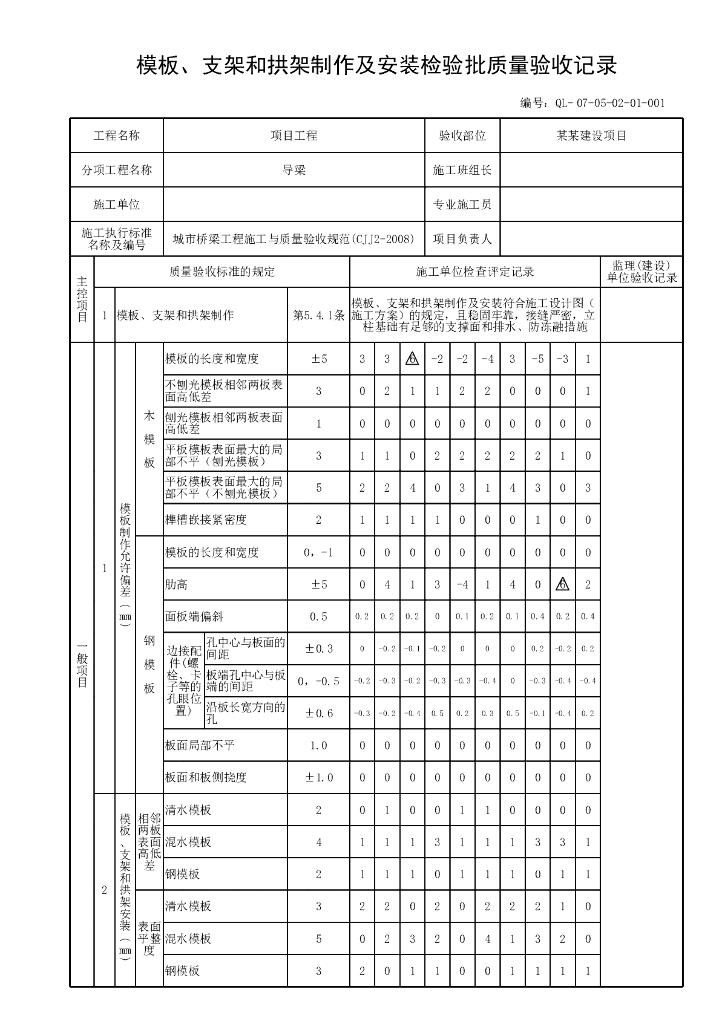 贵州省桥梁顶推施工混凝土梁资料表格25P_第9页