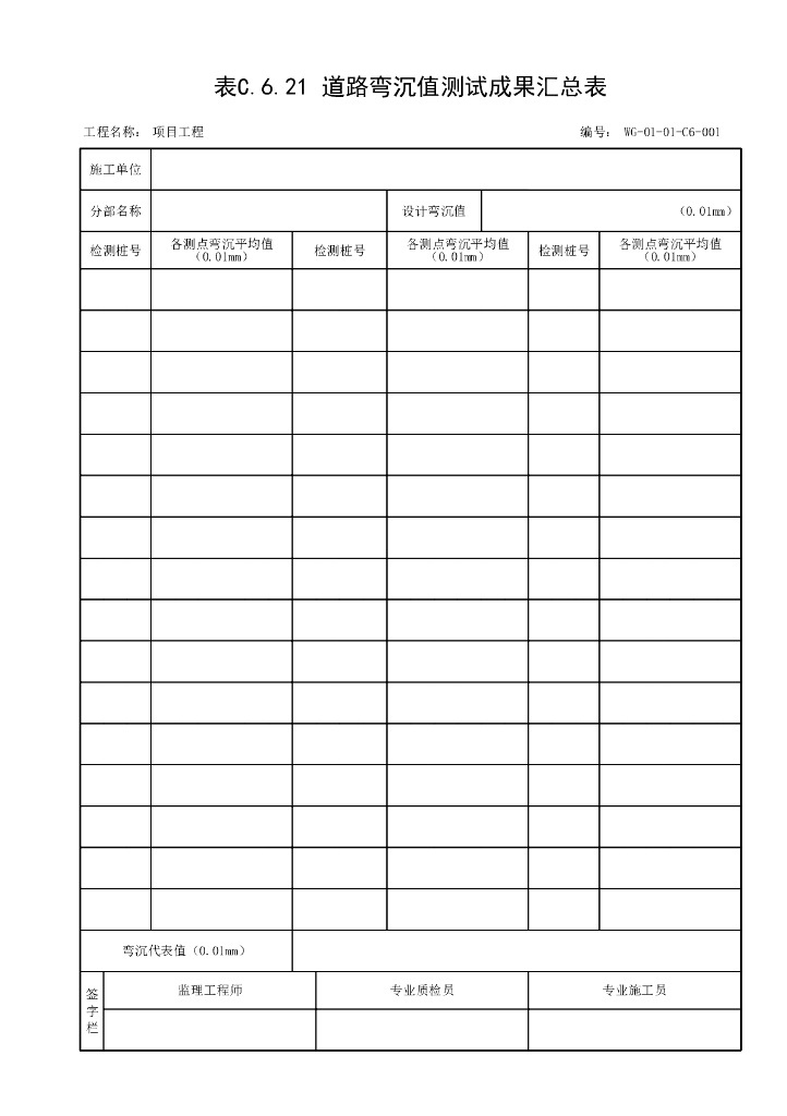 贵州省城镇道路工程试验记录用表10P_第10页