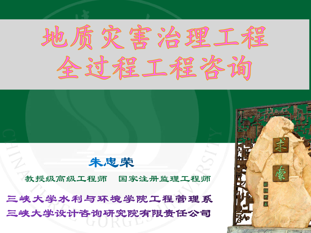 地质灾害治理工程全过程工程咨询（137P）