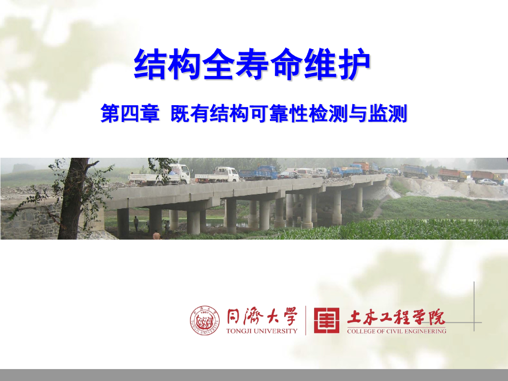 既有结构可靠性检测与监测（102P）