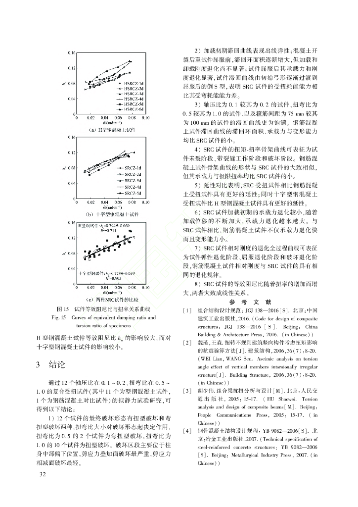复合受扭型钢混凝土柱抗震性能试验研究_第10页