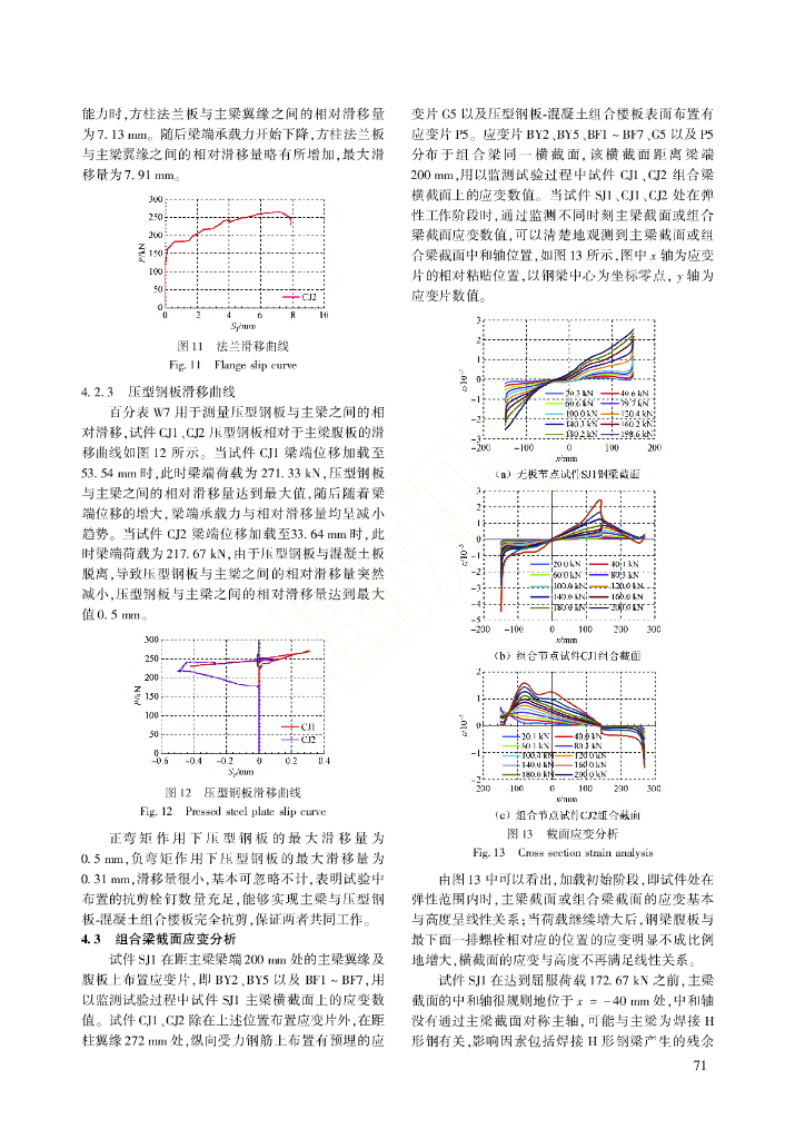 方钢管砼柱H形钢梁螺栓连接节点受力性能_第8页