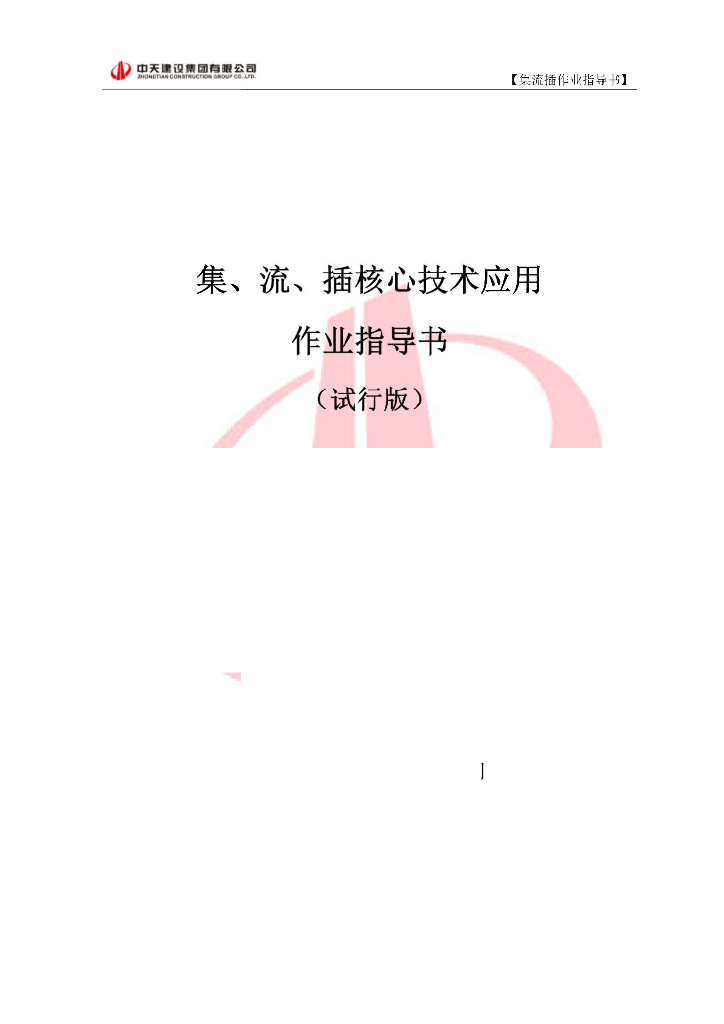 集、流、插核心技术应用作业指导书