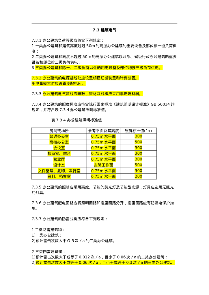 办公楼电气设计要点
