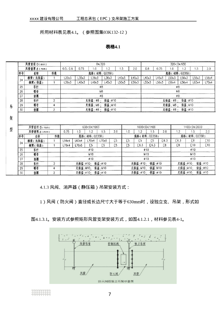 精装中心工程总承包支吊架施工方案_第7页