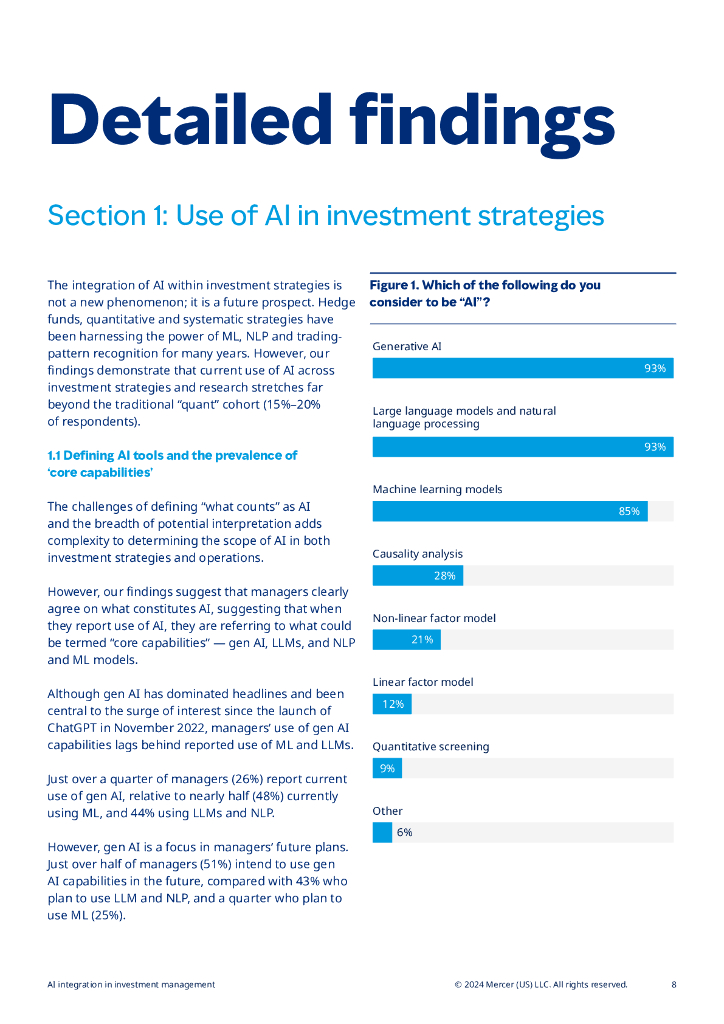 Mercer美世咨询：2024人工智能在投资管理中的应用研究报告（英文版）_第8页
