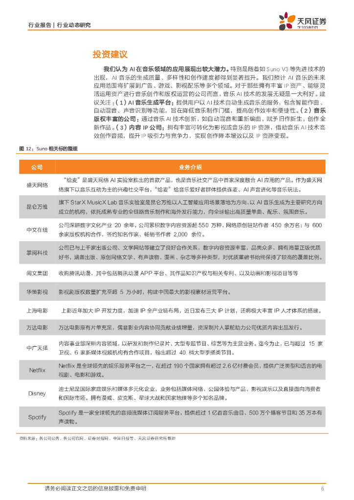 天风证券：AI行业点评：Suno发布V3版本：Suno发布V3版本，音乐ChatGPT时刻来临_第6页