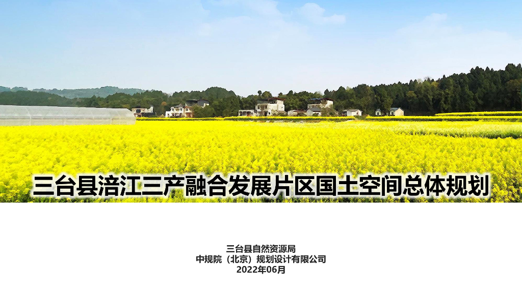 三台县涪江三产融合发展片区国土空间总体规划（草案）