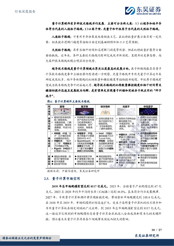 东吴证券：计算机行业深度报告：量子信息：下一场信息革命_第10页