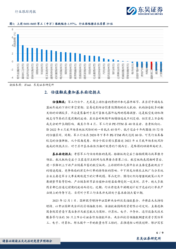 东吴证券：国防军工行业跟踪周报：南海方向紧张持续发酵，新质生产力激活行业表现_第6页
