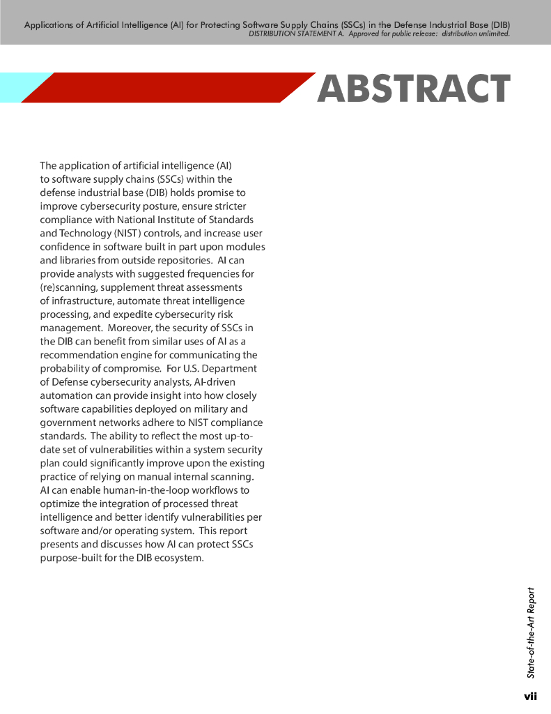 CSIAC：2024人工智能在保护美国国防工业基础软件供应链中的应用报告（英文版）_第7页