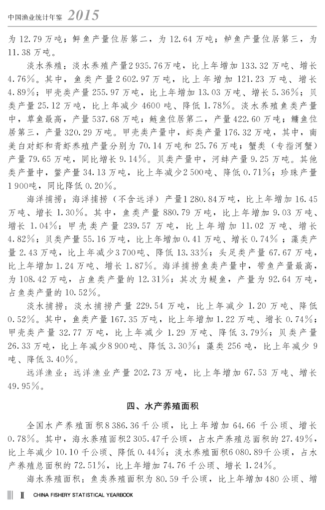 2015中国渔业统计年鉴_第6页