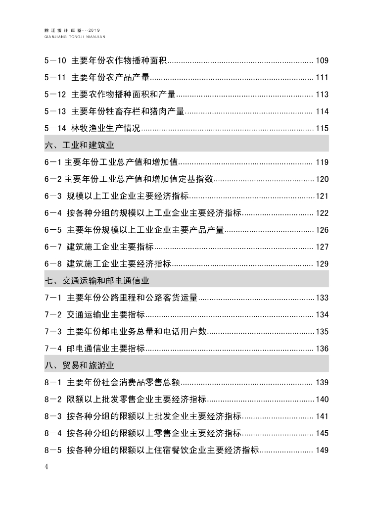 黔江区经济社会发展统计年鉴2019_第9页
