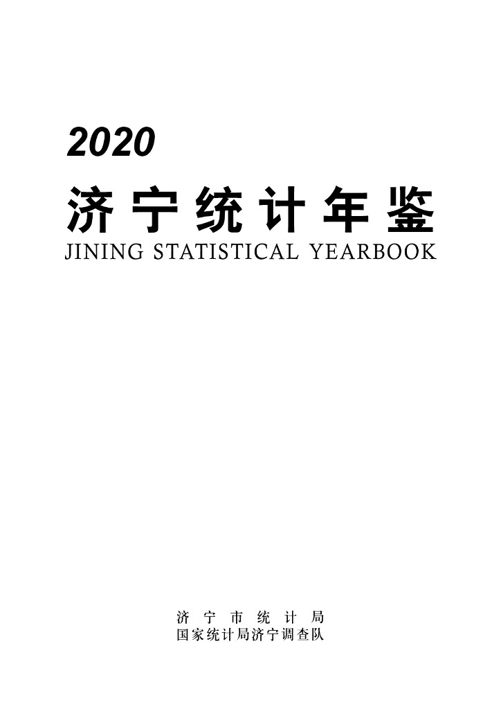 济宁统计年鉴2020年