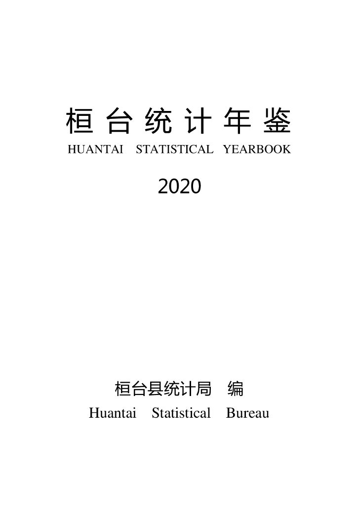 桓台统计年鉴2020