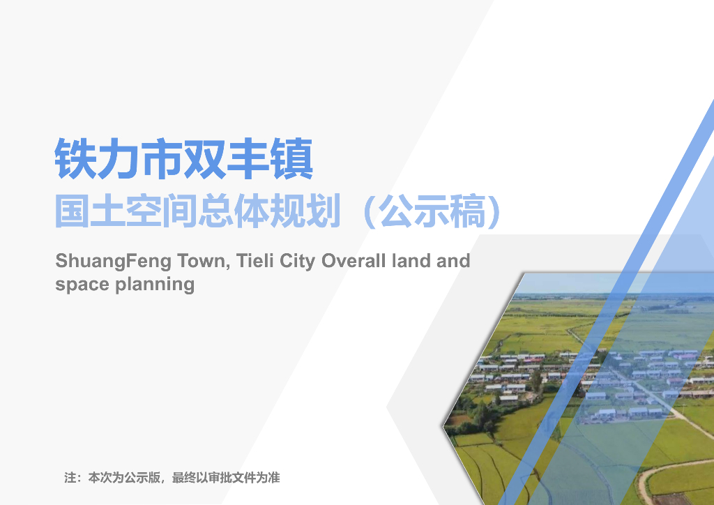 铁力市双丰镇国土空间总体规划（2021-2035年）公示稿
