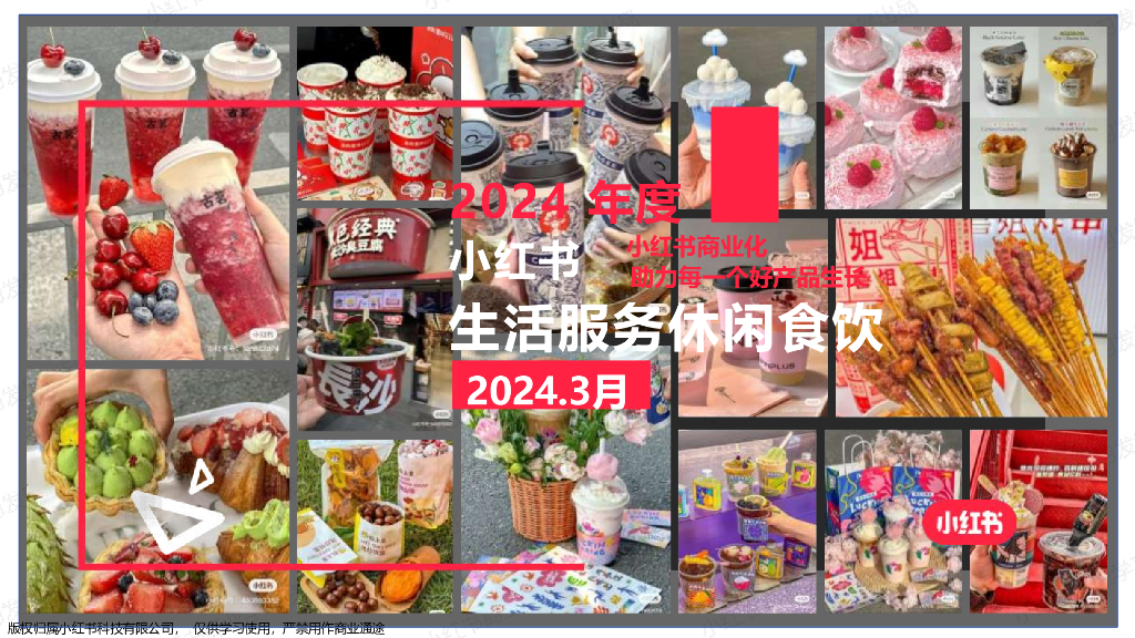小红书：生活服务休闲食饮行业月报（2024年3月）
