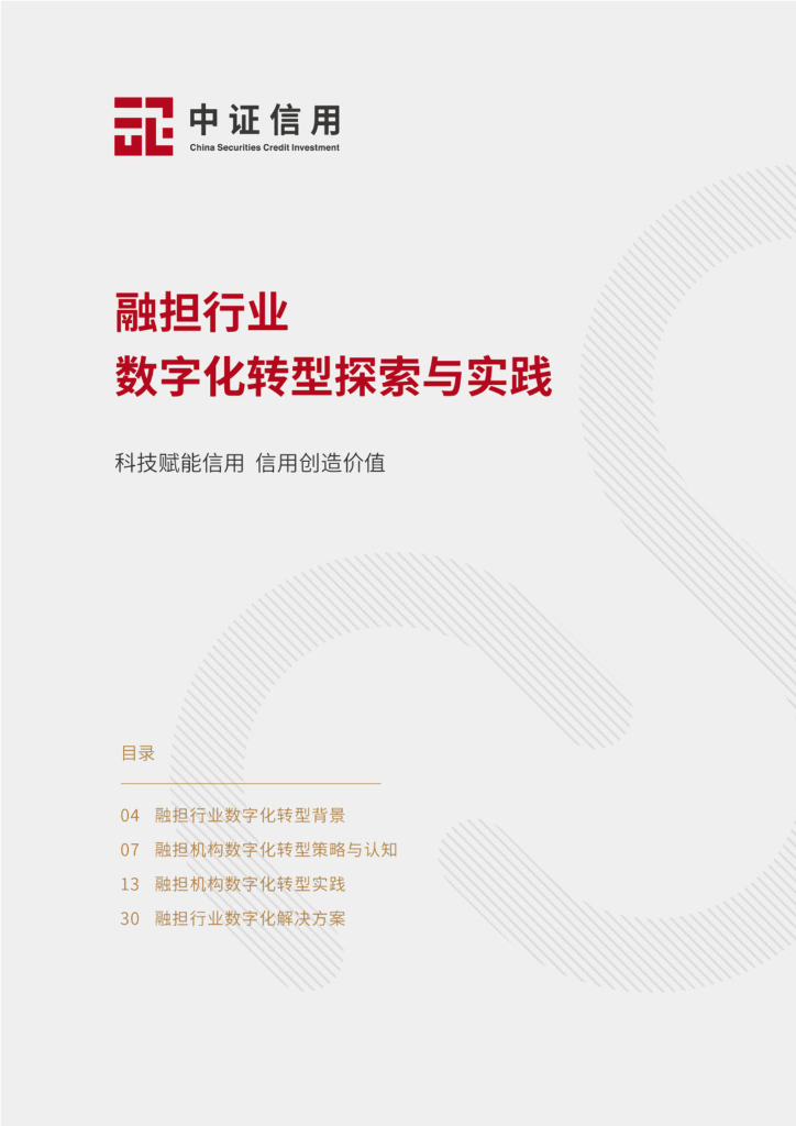 中证信用：2024融担行业<em>数字化转型</em>探索与实践白皮书 海报