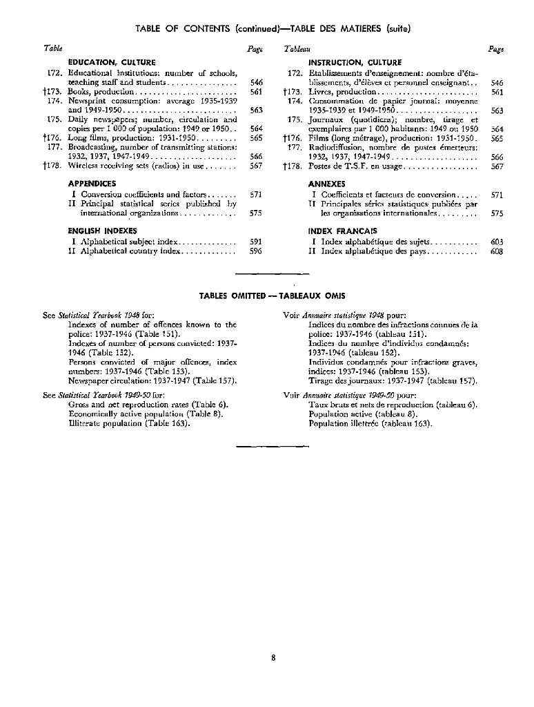 联合国统计年鉴1951（第3期）（英文版）_第8页