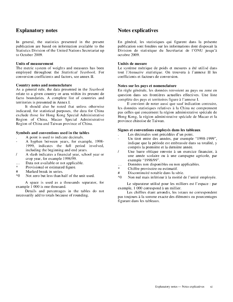 联合国统计年鉴（第53期）（英文版）_第9页