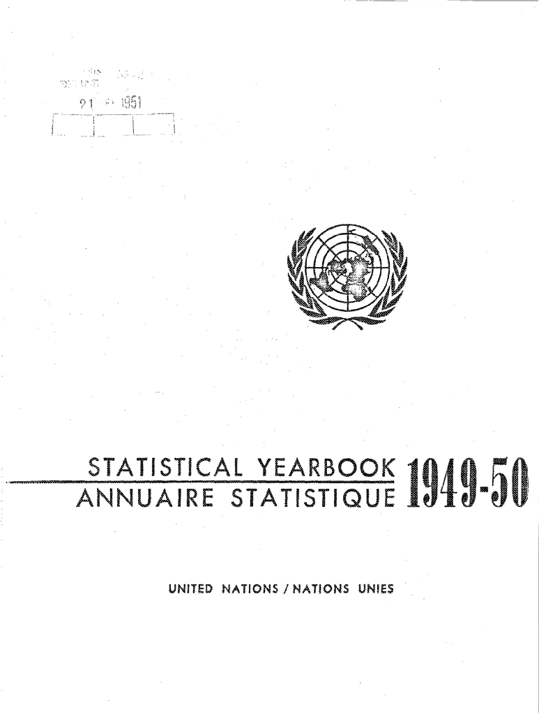 联合国统计年鉴1949-50（第2期）（英文版）