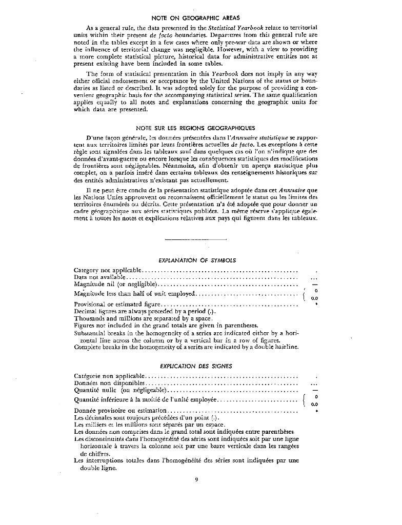 联合国统计年鉴1953（第5期）（英文版）_第9页