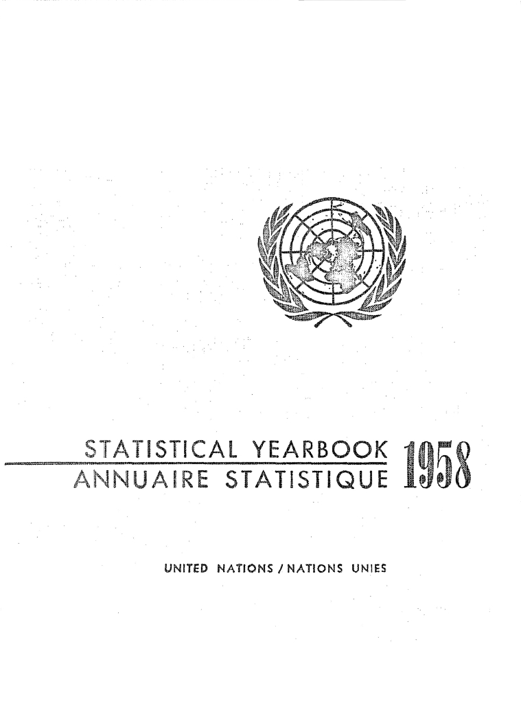 联合国统计年鉴1958（第10期）（英文版）