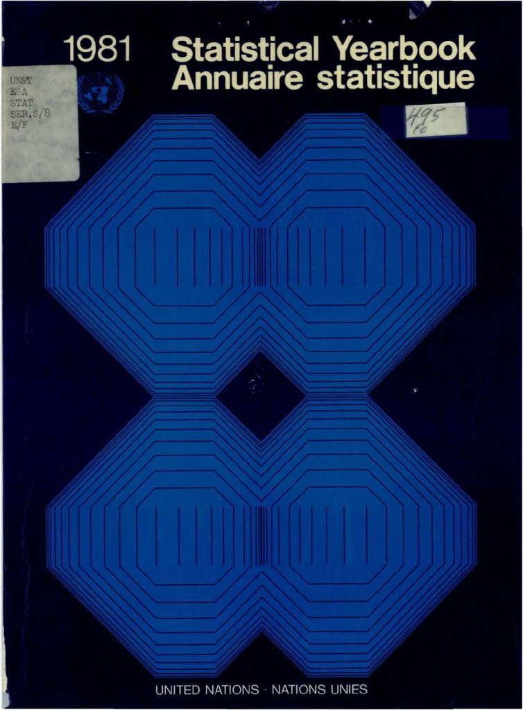联合国统计年鉴1981（第32期）（英文版）