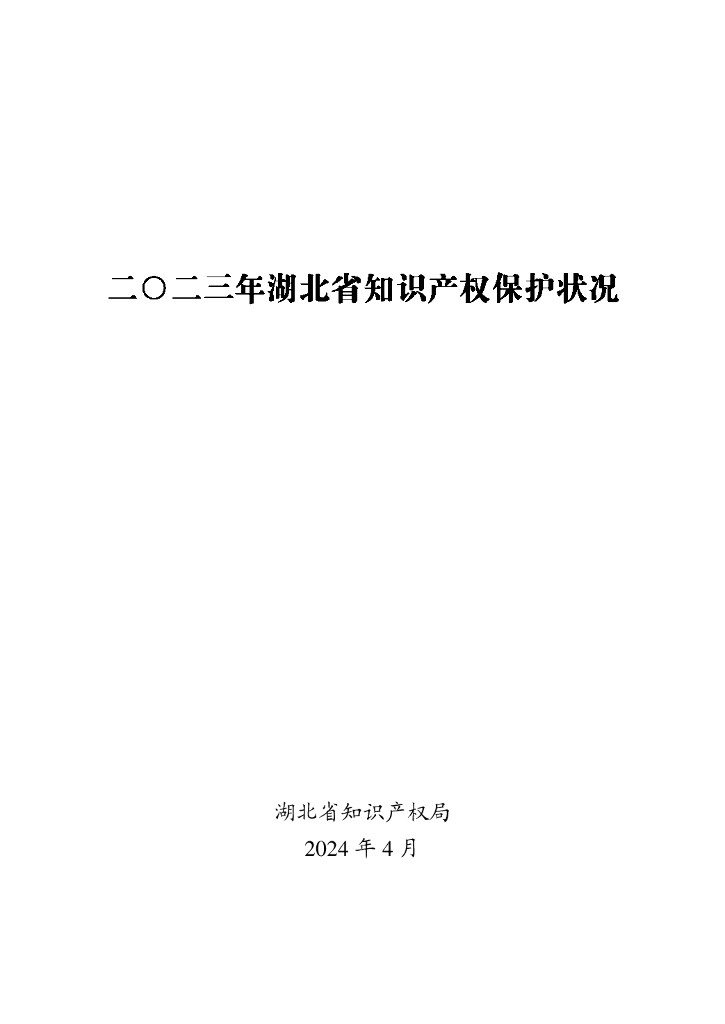2023年湖北省知识产权保护状况