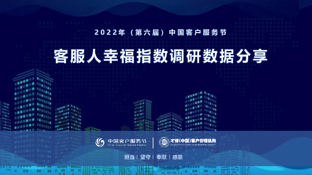 才博数智：2022年客服人幸福指数调研数据报告