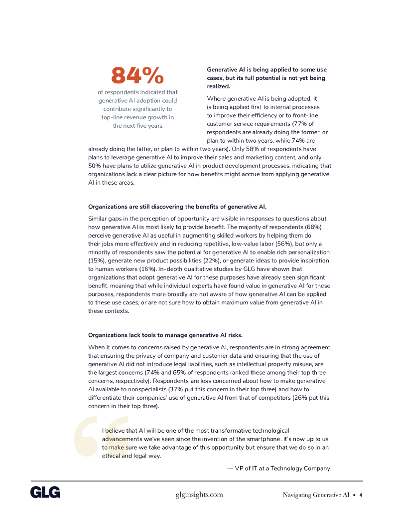 GLG格理集团：从商业领袖的视角观察生成式人工智能报告（英文版）_第6页