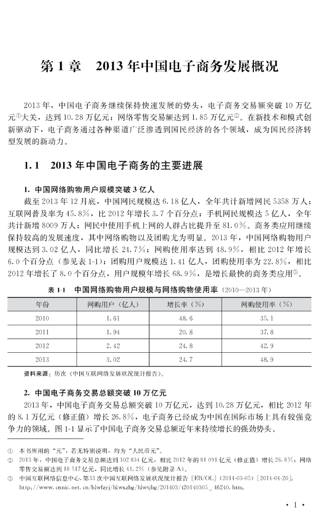 商务部：中国电子商务报告2013