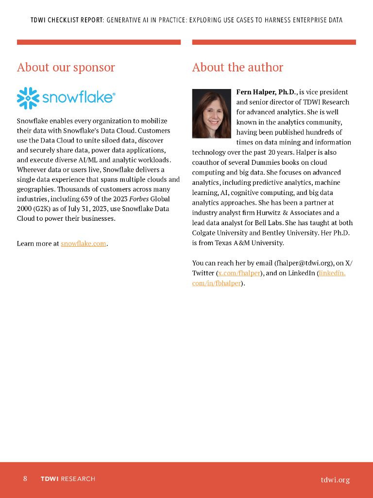 Snowflake：2024实践中的生成式人工智能：探索利用企业数据的用例报告（英文版）_第9页