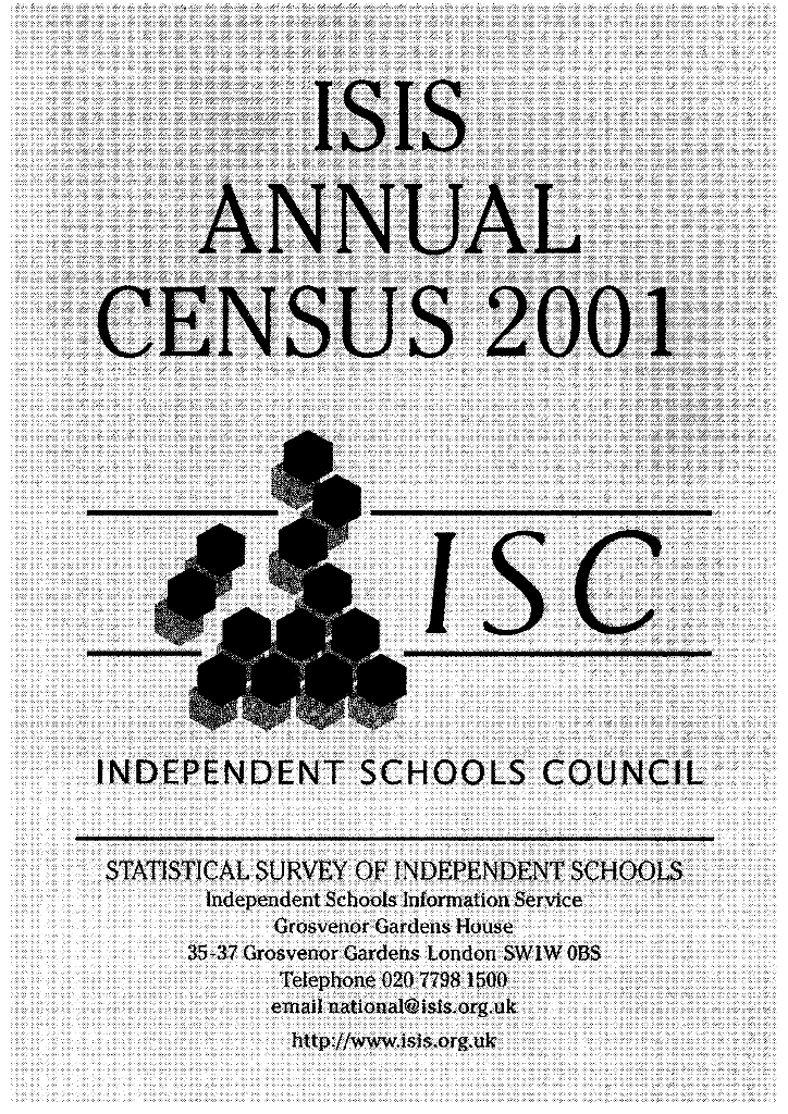 ISC英国私校协会：2001年英国私立学校报告（英文版）