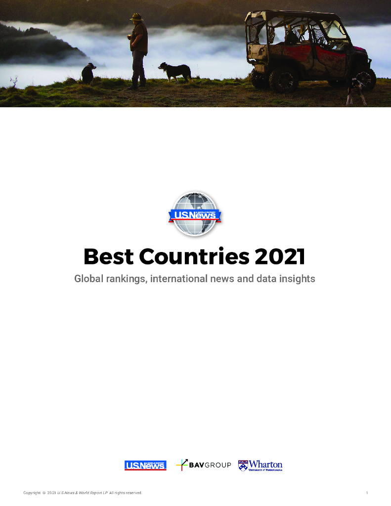 美国新闻&沃顿商学院：2021年全球最佳国家排名（英文版）