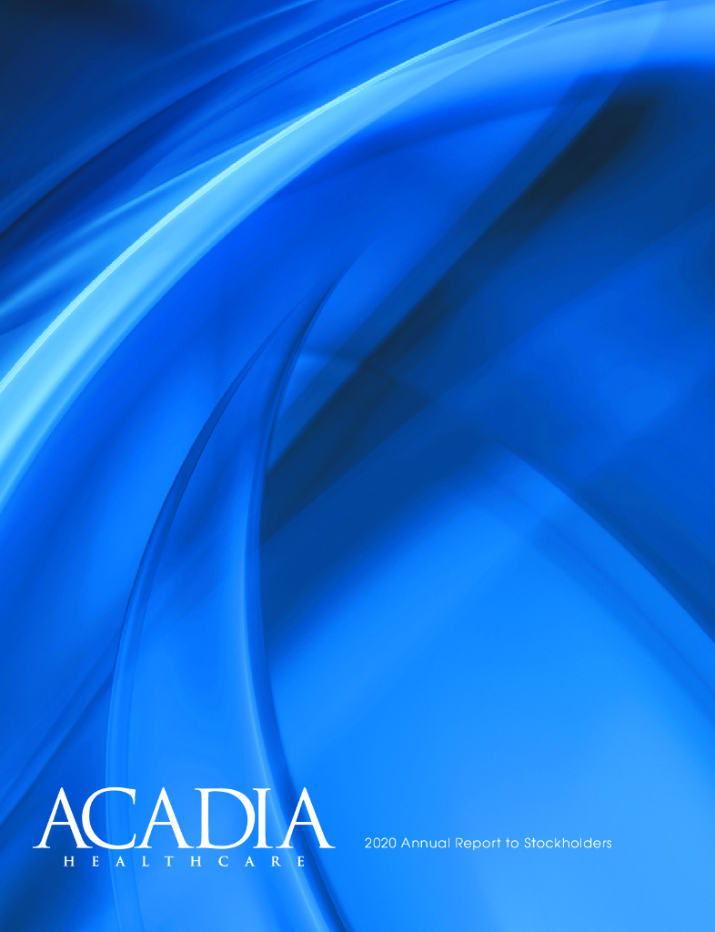Acadia Healthcare Co.（ACHC）2020财年年度报告（英文版）