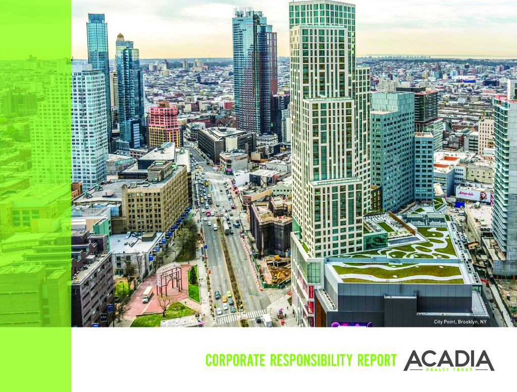 Acadia Realty Trust（AKR）2020年社会责任报告（英文版）