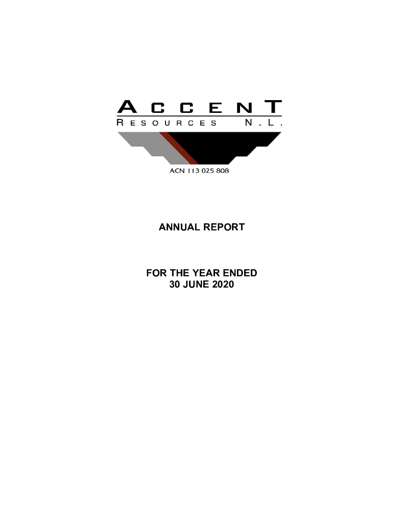 Accent Resources（ACS）2020财年年度报告（英文版）