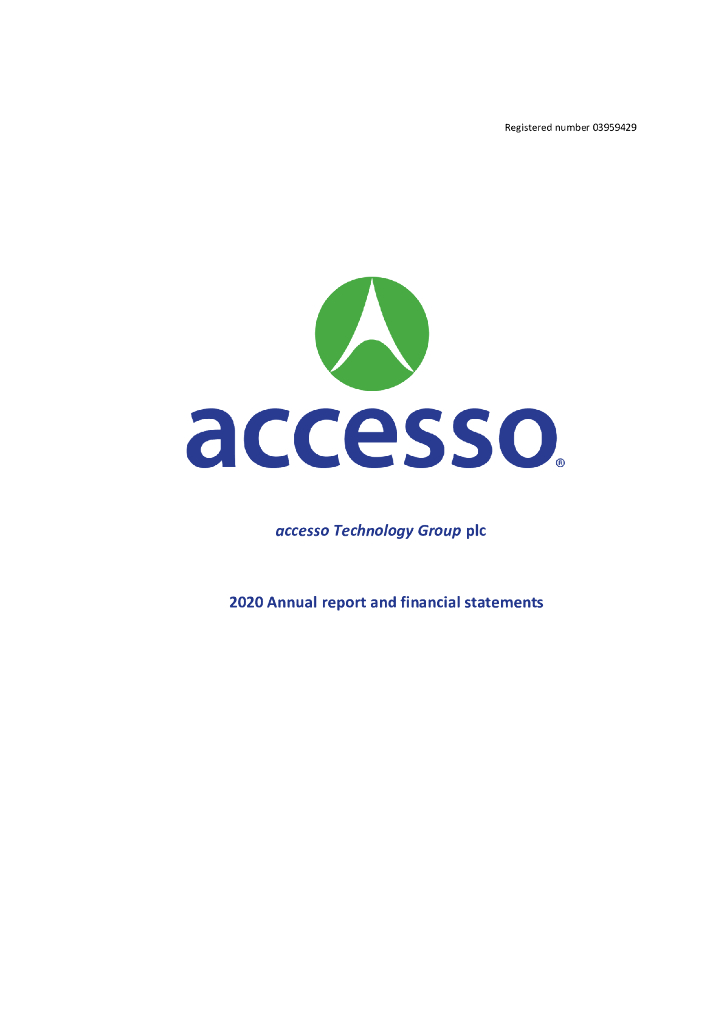 accesso Technology Group（ACSO.L）2020财年年度报告（英文版）