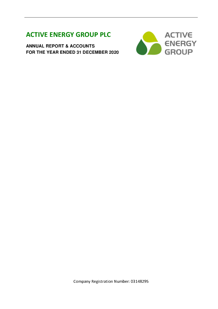 Active Energy Group（AEG）2020财年年度报告（英文版）