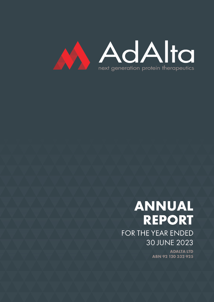 AdAlta（1AD）2023财年年度报告（英文版）