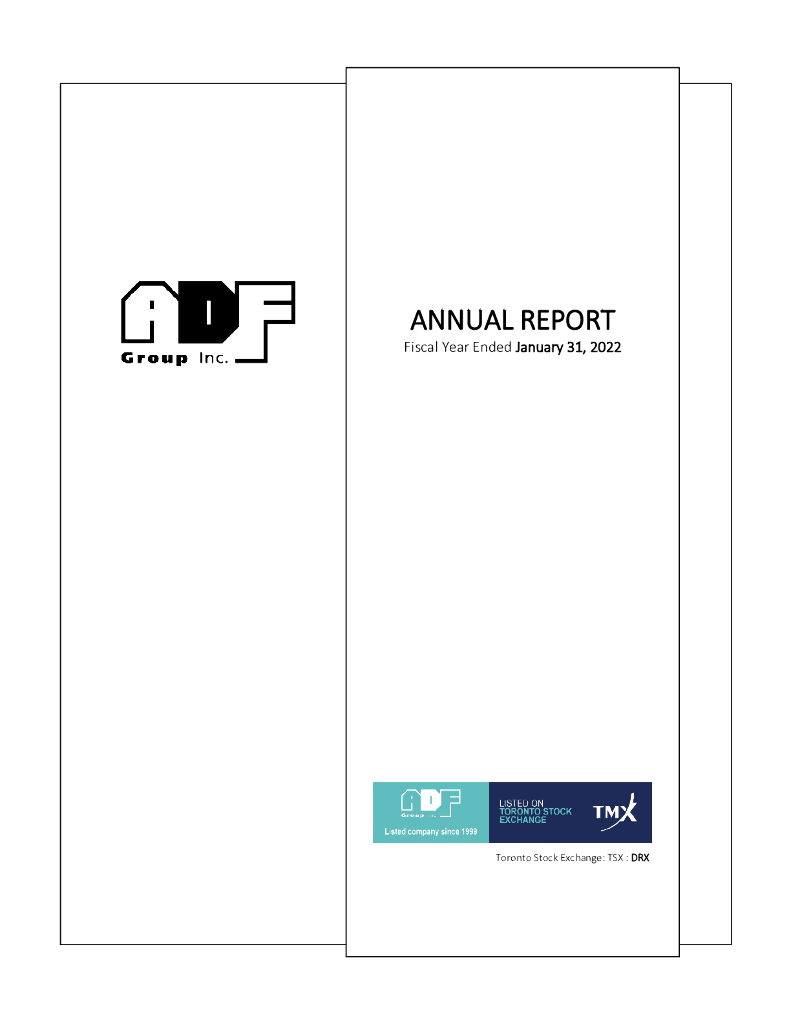 ADF Group Inc.（DRX）2022财年年度报告（英文版）
