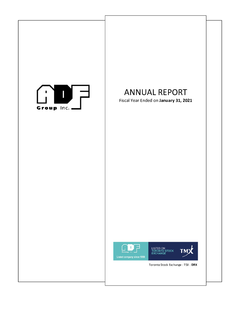 ADF Group Inc.（DRX）2021财年年度报告（英文版）