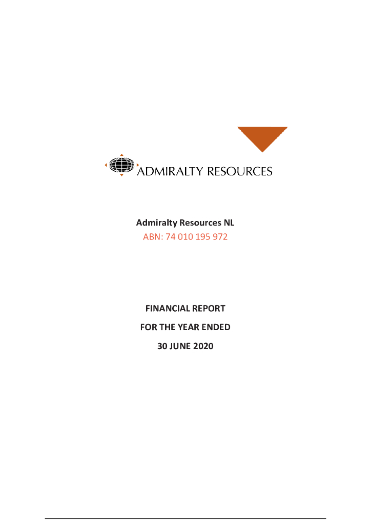 Admiralty Resources（ADY）2020财年年度报告（英文版）