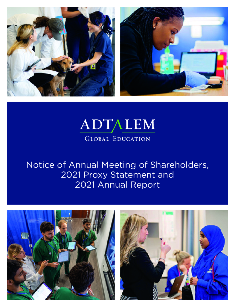 Adtalem Global Education Inc.（ATGE）2021财年年度报告（英文版）