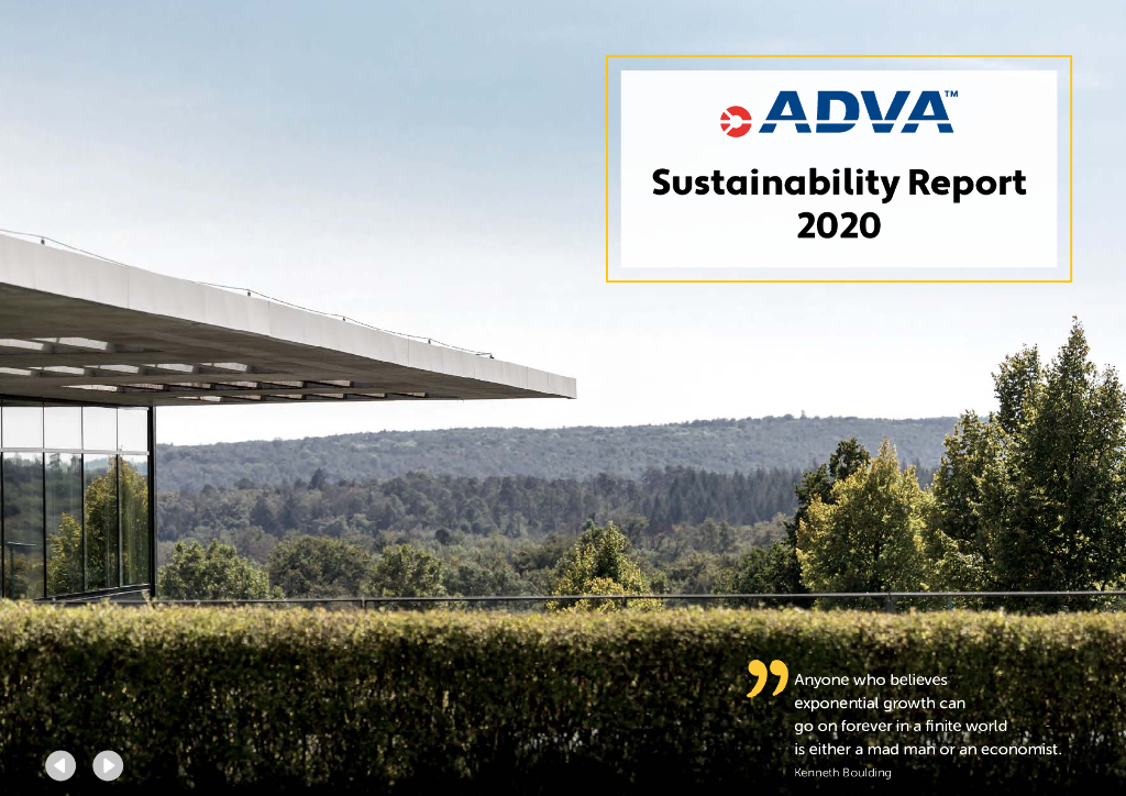 ADVA 2020年可持续发展报告（英文版）