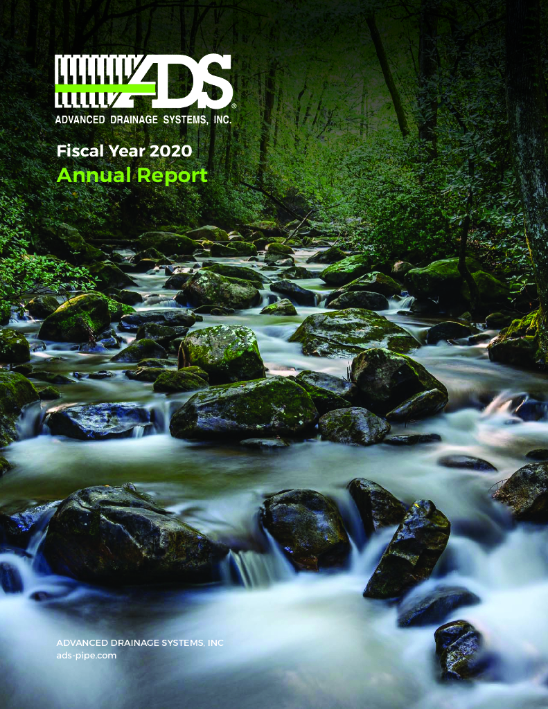 Advanced Drainage Systems Inc（WMS）2020财年年度报告（英文版）