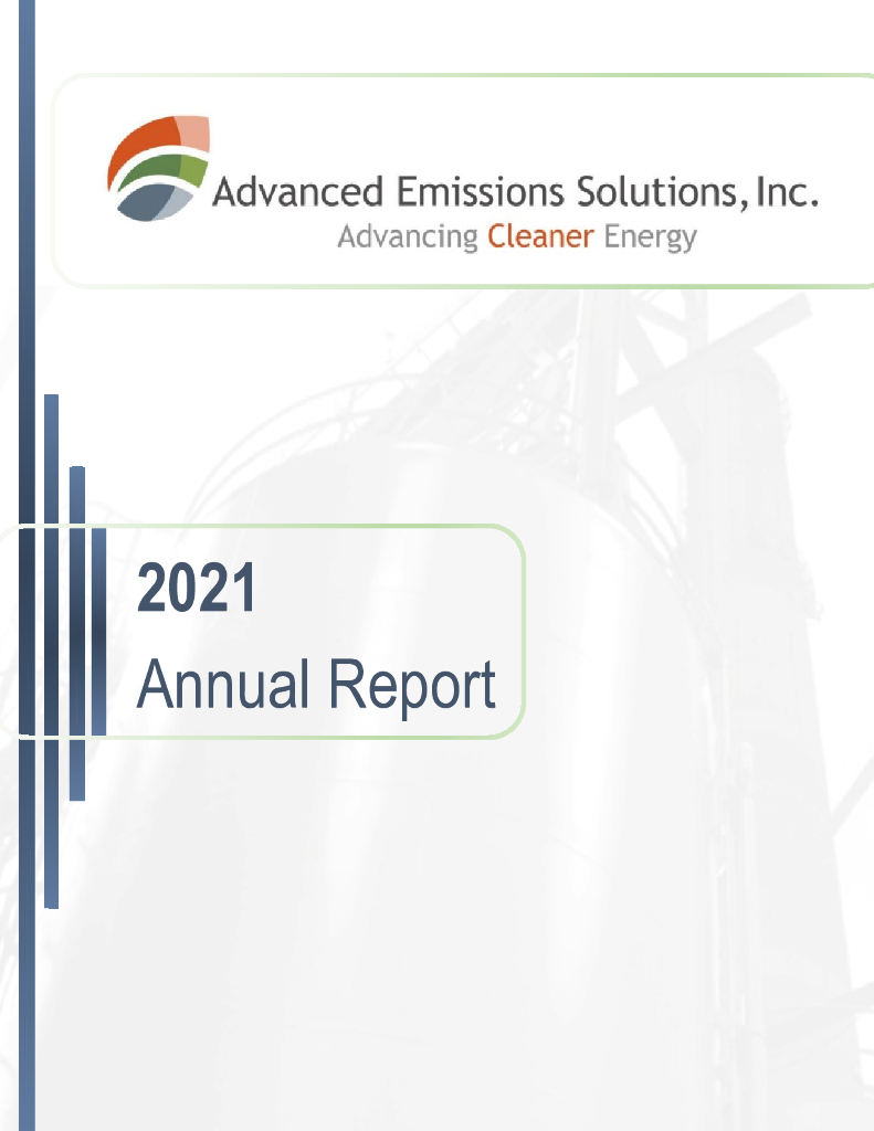 Advanced Emissions Solutions, Inc.（ADES）2021财年年度报告（英文版）