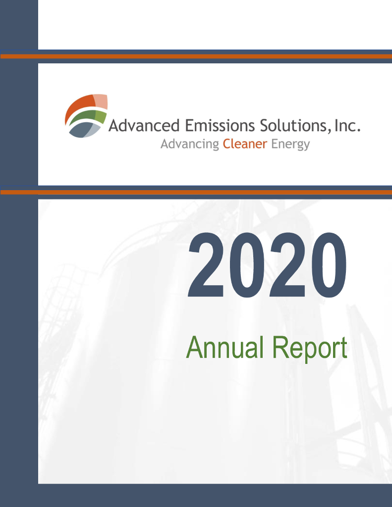 Advanced Emissions Solutions, Inc.（ADES）2020财年年度报告（英文版）